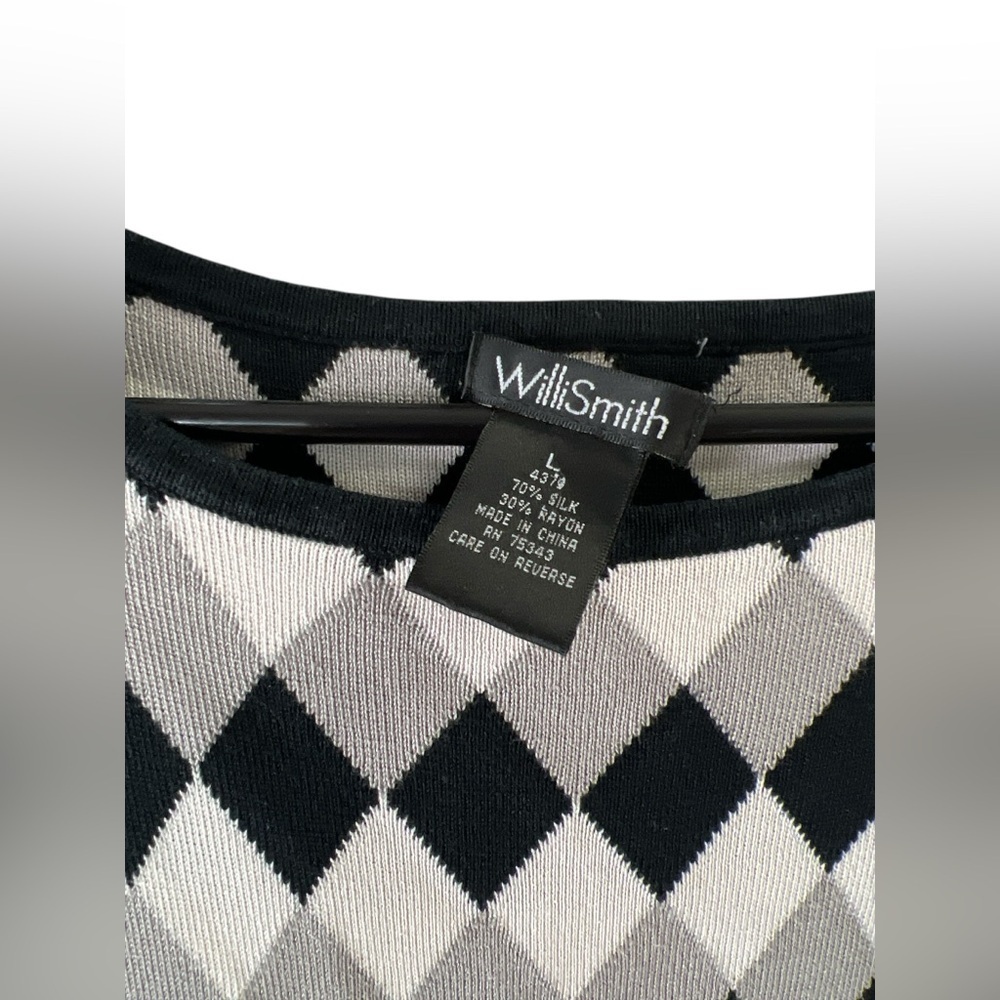 Will smith black and white Dimond silk knit tank top - Picture 3 of 4